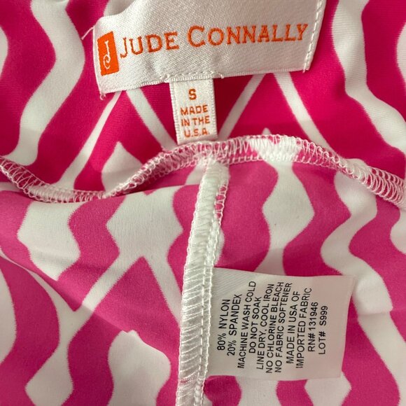 Jude Connally Pink & White Diamond Print A-Line Skirt S Nylon/Spandex - Picture 4 of 9